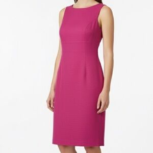 Size 10 Evan Picone black label Vibrant Pink Midi Dress
